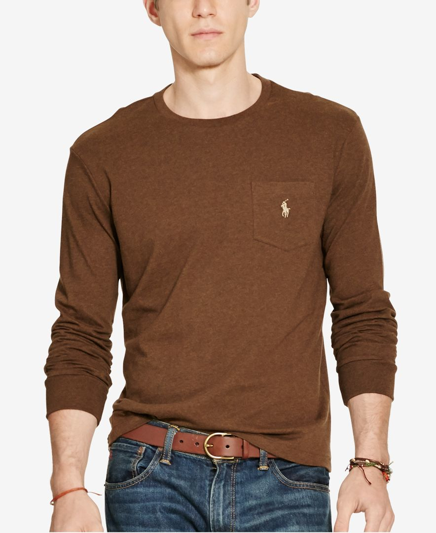 Polo ralph lauren Men's Longsleeve Pocket Shirt in Brown for Men Lyst